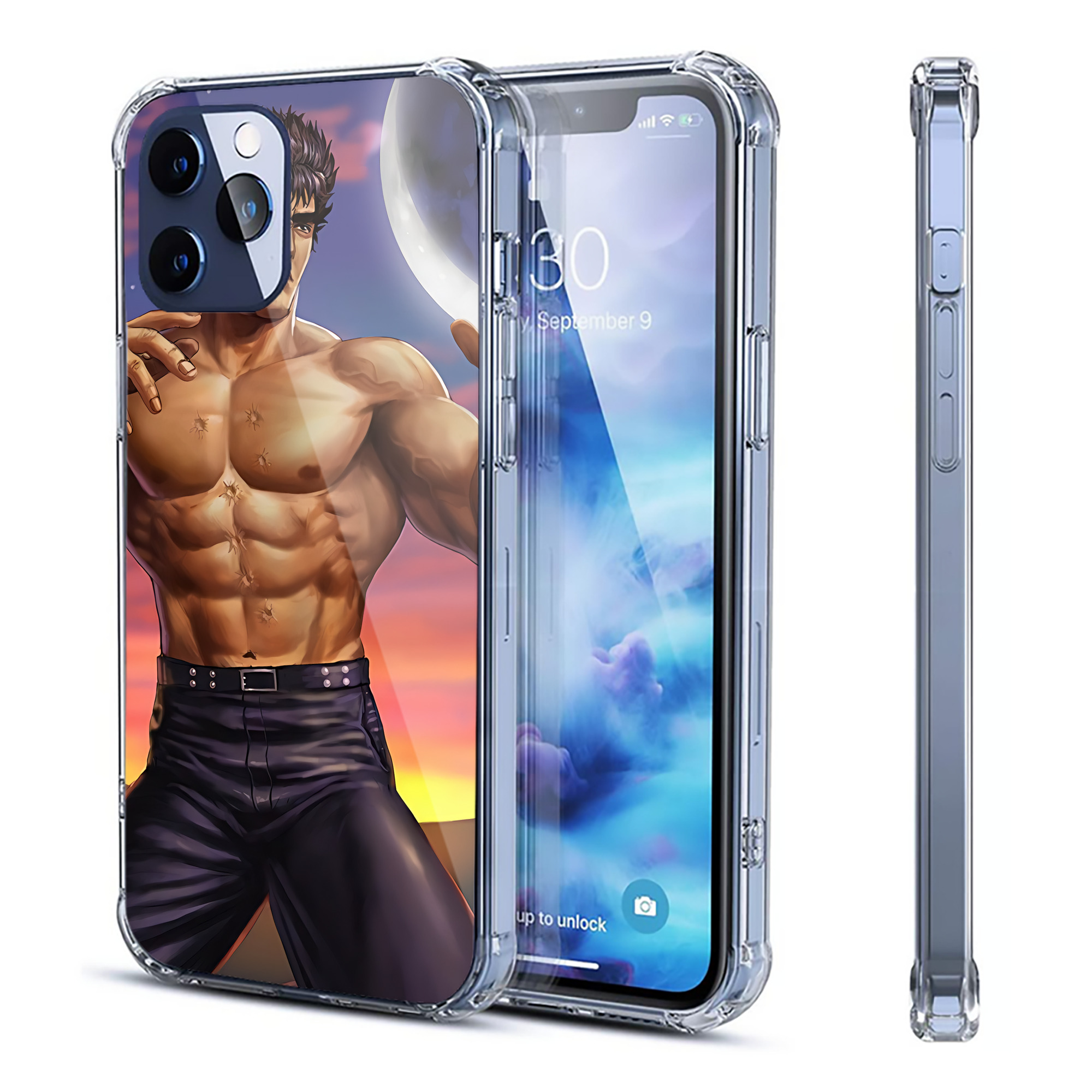 （画像用） 北斗の拳 Fist of the North Star 【iPhone 12シリーズ対応】透明スマホケース（クリアソフトケース）